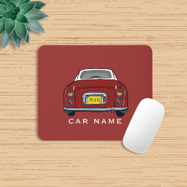 Mousepad Figuras Nome Cute Red Figaro Car Monograma