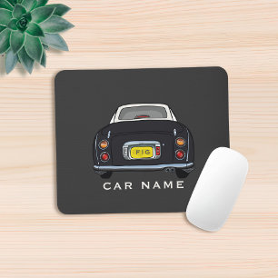 Mousepad Figuras Nome Monograma do Carro de Fígaro Negro B