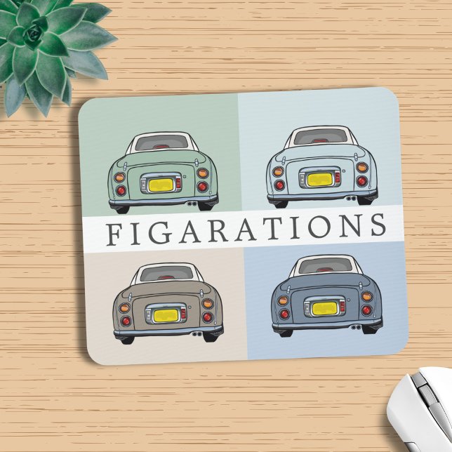 Mousepad Figuras Sessões do Carro Figaro Personalizado (Love figaros and need a mouse mat? Add your name to this one!)