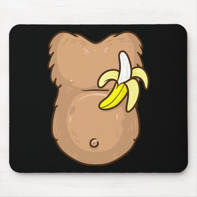 Mousepad Figurino de macaco para crianças, fantasia de Hall (Frente)