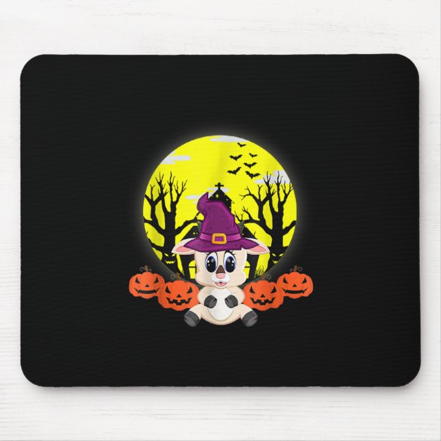 Mousepad Figurino do Dia de as Bruxas engraçado de Abóbora  (Frente)