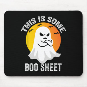 Mousepad Figurino do Fantasma do Boo do Halloween Este é um