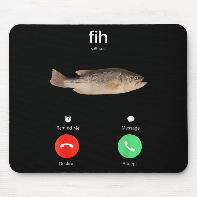 Mousepad Fih Chamando Lembrar-me Recusar Mensagem Aceitar T (Frente)