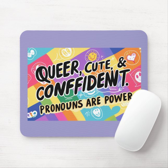 Mousepad Fila, Bonita e Confiante - Os substantivos são pod (Com mouse)