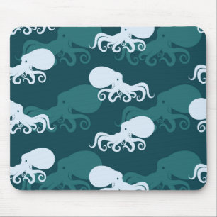 Mousepad Fileiras do teste padrão do polvo