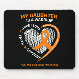 Mousepad Filha do Guerreiro Veste Laranja Esclerose Múltipl