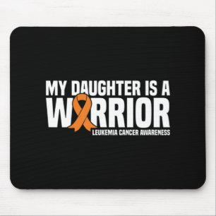 Mousepad Filha Guerreira Laranja Fita Leucemia Cancer Awa