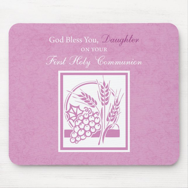 Mousepad Filha Primeira Comunhão, Rosa (Frente)