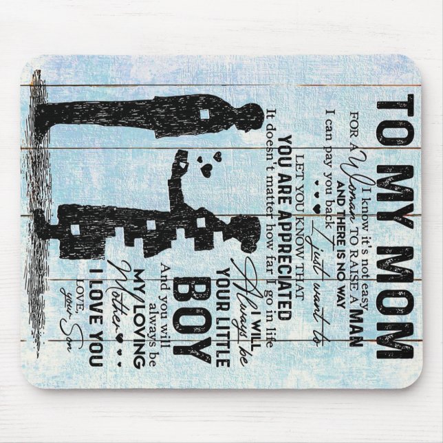 Mousepad Filho Da Mãe Presente, Personalize A Carta Para Mi (Frente)