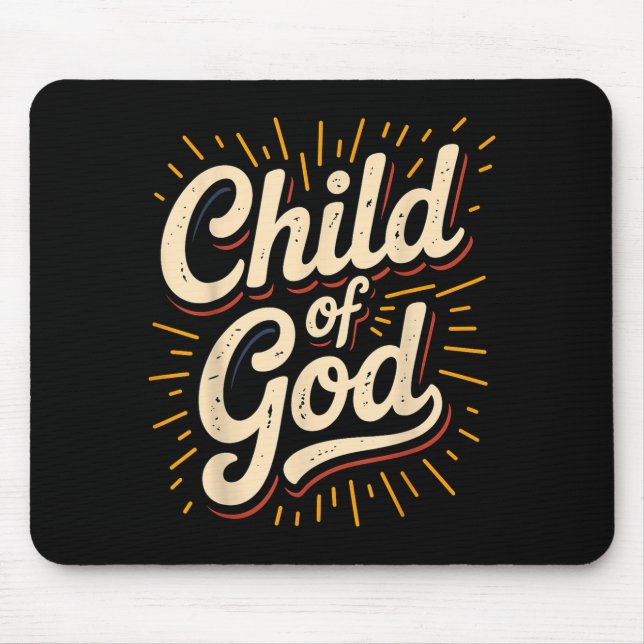 Mousepad Filho de Deus Fé Cristã (Frente)