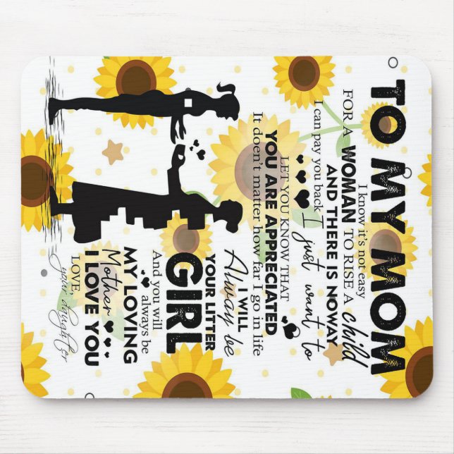 Mousepad Filho Para Minha Mãe Presente | Letra Mãe Adorável (Frente)