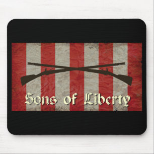 Mousepad Filhos da bandeira da liberdade com dois mosquetes