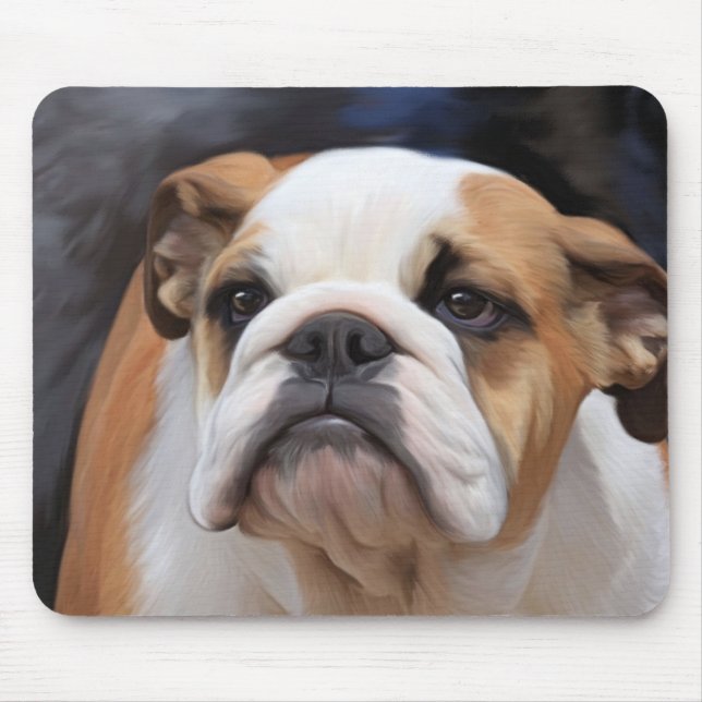 Mousepad Filhote de cachorro britânico do buldogue (Frente)