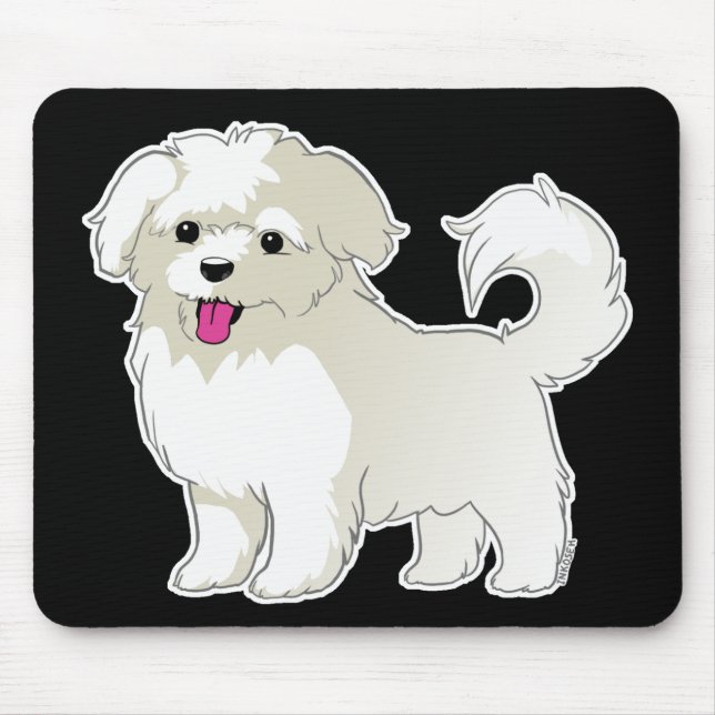 Mousepad Filhote de cachorro maltês (Frente)