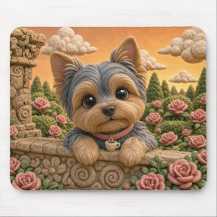 Mousepad Filhote de cachorro Yorkshire Terrier fofo, cachor