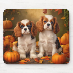 Mousepad Filhote de Cavalier King Charles Spaniel Abóbora d