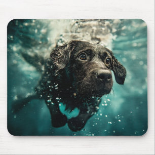 Mousepad Filhote de Labrador Nadando Embaixo d'Água Design