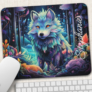 Mousepad Filhote de Lobo Místico Personalizado