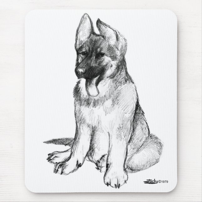 Mousepad Filhote de Pastor Alemão (Frente)