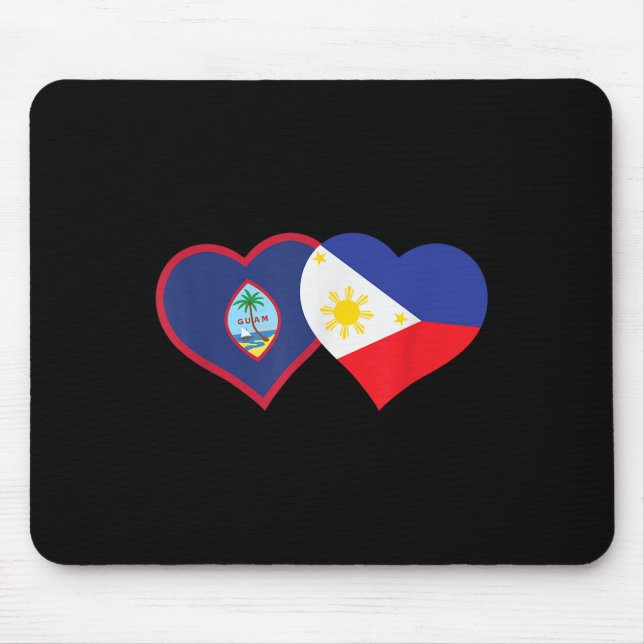 Mousepad Filipino Guam Heart Pinoy Chamorro Filipinas Gua (Frente)