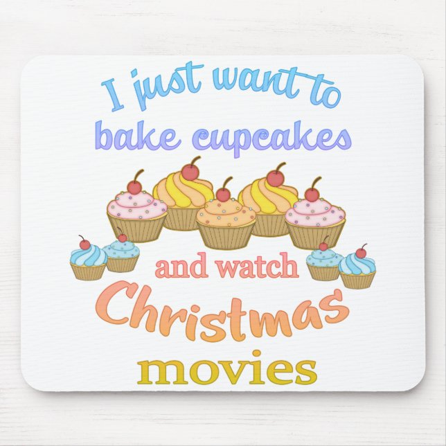 Mousepad Filmes de Natal e Cupcakes (Frente)