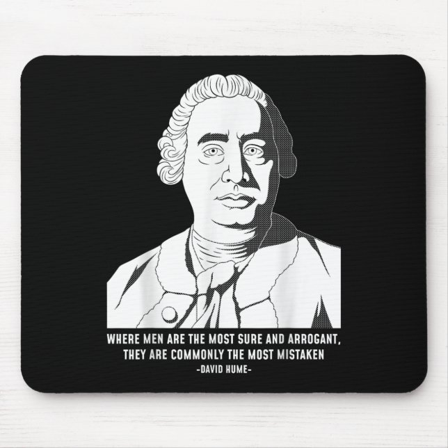 Mousepad Filosofia Citação Cética David Hume (Frente)