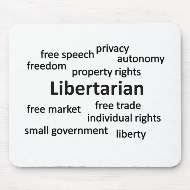 Mousepad Filosofia e valores do libertário (Frente)