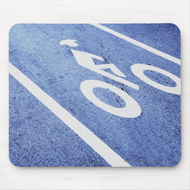 Mousepad Fim-acima de um sinal da bicicleta na estrada (Frente)