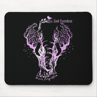 Mousepad Fim da Overdose Nunca Esqueça Arte de Linha Esboço