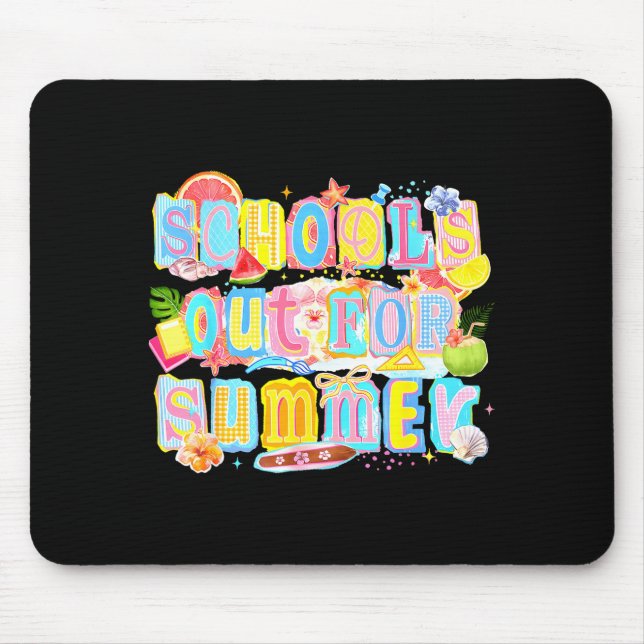 Mousepad Fim das aulas para o verão feliz último dia de esc (Frente)