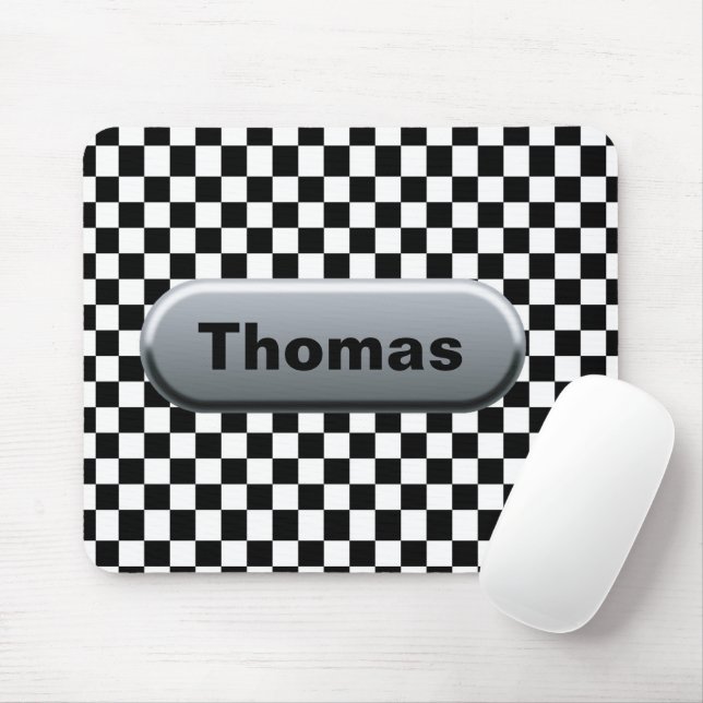 Mousepad Finalização de Prata de Sinalizador Verificado Per (Com mouse)