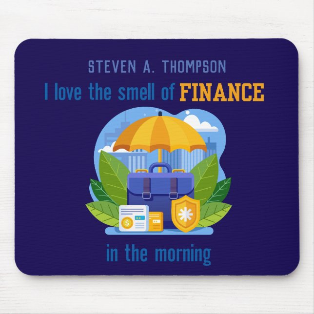 Mousepad Finanças Engraçadas Personalizadas  (Frente)