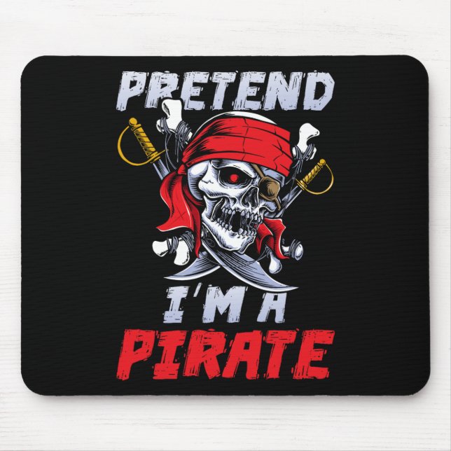 Mousepad Fingir que sou um Dia de as Bruxas engraçado de fe (Frente)
