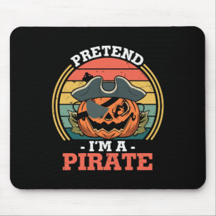 Mousepad Fingir que sou um Dia de as Bruxas engraçado de fe