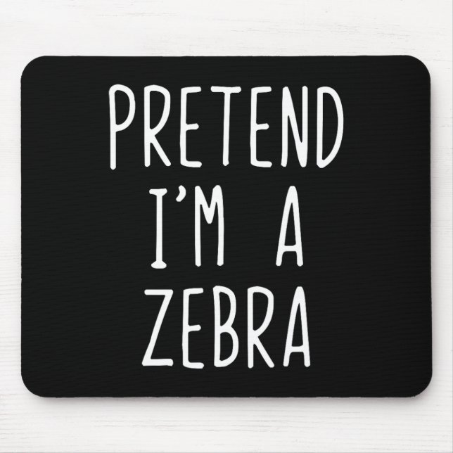 Mousepad Fingir que sou um falso de Zebra no Dia das Bruxas (Frente)
