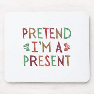 Mousepad Fingir que sou uma família de Natal Humoroso do pr