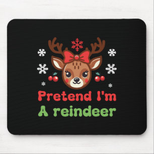 Mousepad Fingir que sou uma família de renas, pijamas Reind