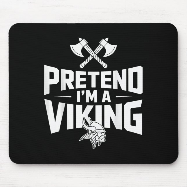 Mousepad Fingir que sou uma fantasia de Halloween viking (Frente)