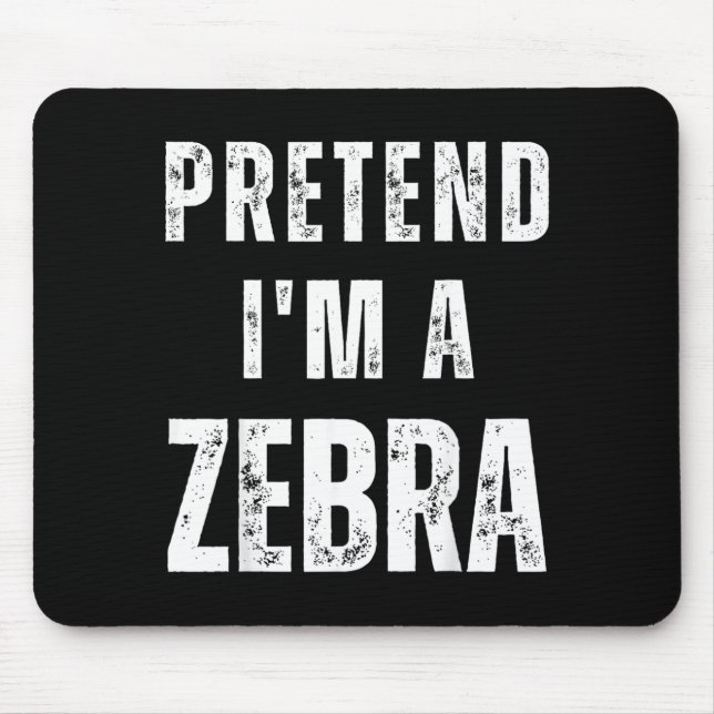 Mousepad Fingir uma Fantasia de Zebra Combinando Funny Hall (Frente)