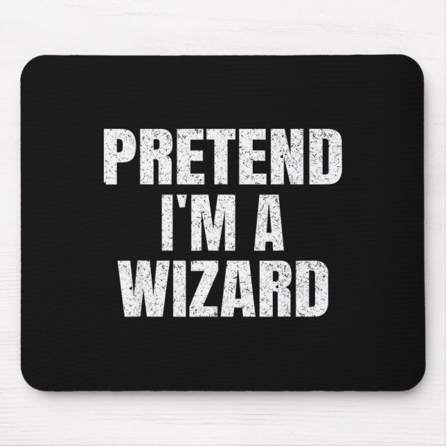 Mousepad Finja que sou um mago Fácil Halloween Família Preg (Frente)