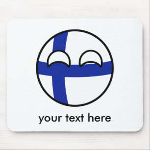 Mousepad Finlandia Geeky de tensão engraçado Countryball