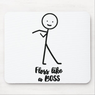 Mousepad Fio Dental Como Um Chefe Figura de Pau Desenho Ani