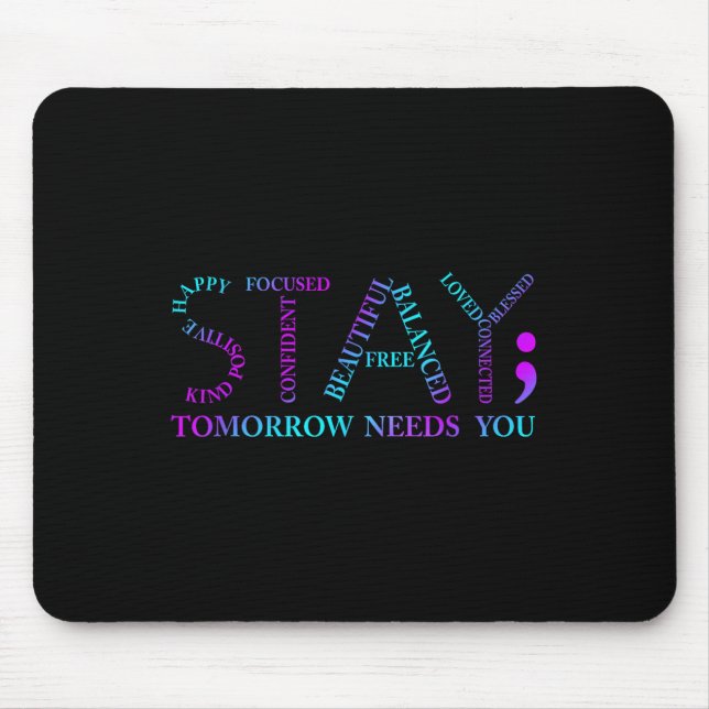 Mousepad Fique Amanhã Precisa Que Você Prevena O Suicídio (Frente)