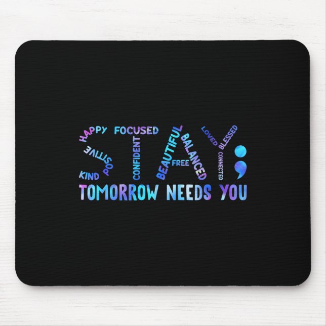 Mousepad Fique Amanhã Precisa Que Você Prevena O Suicídio (Frente)