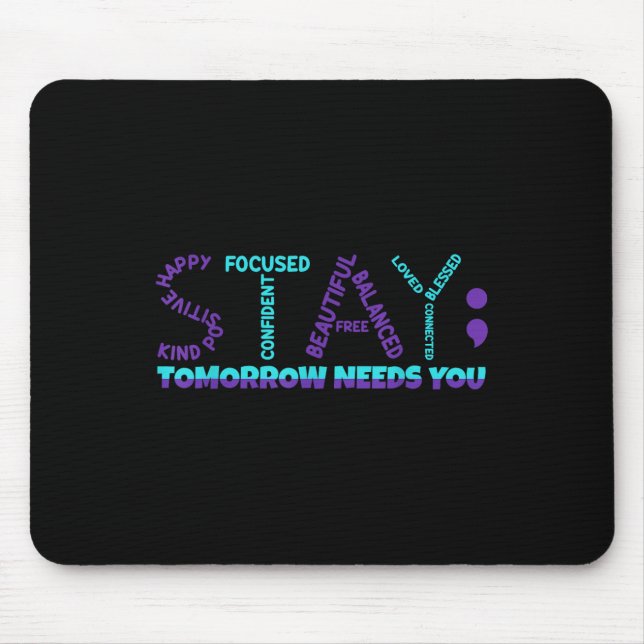 Mousepad Fique Amanhã Precisa Que Você Prevena O Suicídio (Frente)