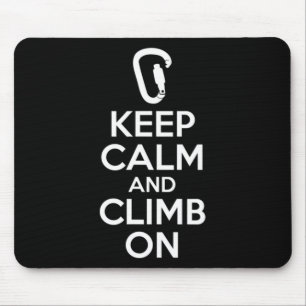 Mousepad Fique Calmo E Suba Em Pedra De Divertimento Bonita