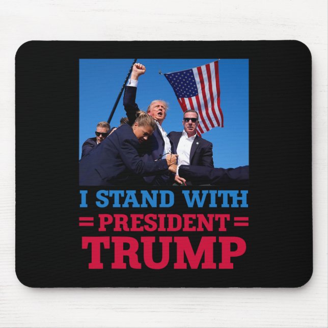 Mousepad Fique Com O Presidente Trump Após O Tiro Em H (Frente)