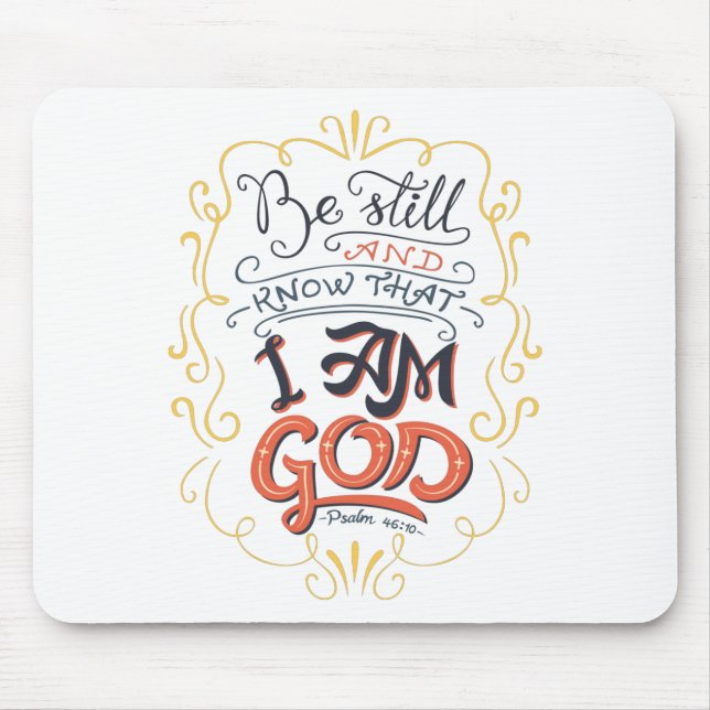 Mousepad Fique E Saiba Que Sou Deus Salmo 46:10 (Frente)