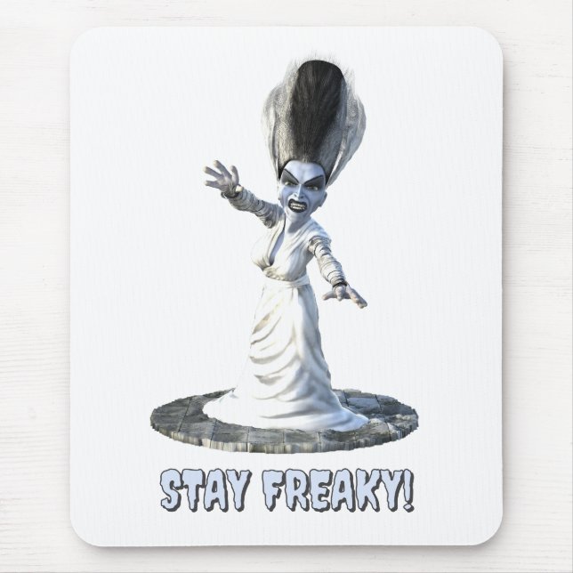 Mousepad Fique Esquisito! Noiva de Frankenstein (Frente)