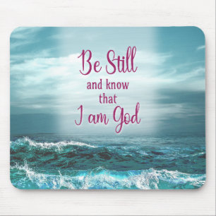 Mousepad Fique quieto e saiba que sou Deus